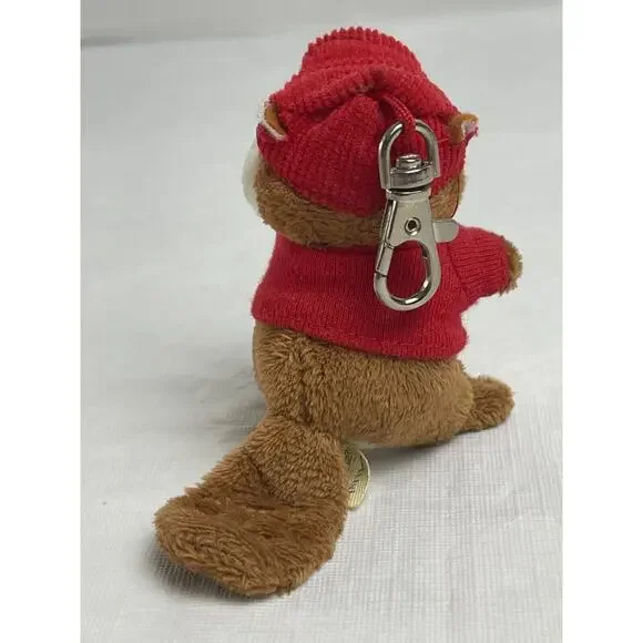 BUC-EES Plush Mascot Beaver w/Hat Keychain Backpack Purse Clip - Picture 3 of 8
